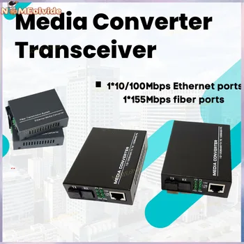 Media Converter Transiveris Pluošto Optiniai Su RJ45 UTP 1310/1550 Pluošto Ethernet Switch Pluošto 10/100M Fibra Optica radijo stotelė