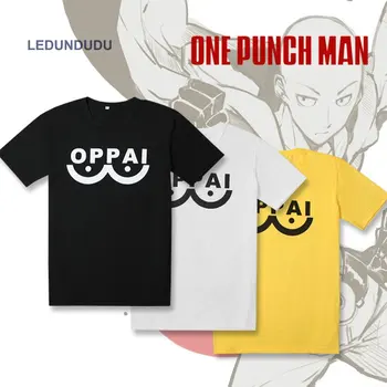 Vienas Smūgis Vyras OPPAI T-Marškinėliai trumpomis Rankovėmis Mens Tees 2017 Naujas Mados Anime Genos Saitama Cosplay Kostiumai, Harajuku Vasaros Viršūnes